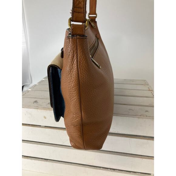 FOSSIL MEDIUM PEBBLED LEATHER TRI COLOR SHOULDER BAG - Picture 4 of 16